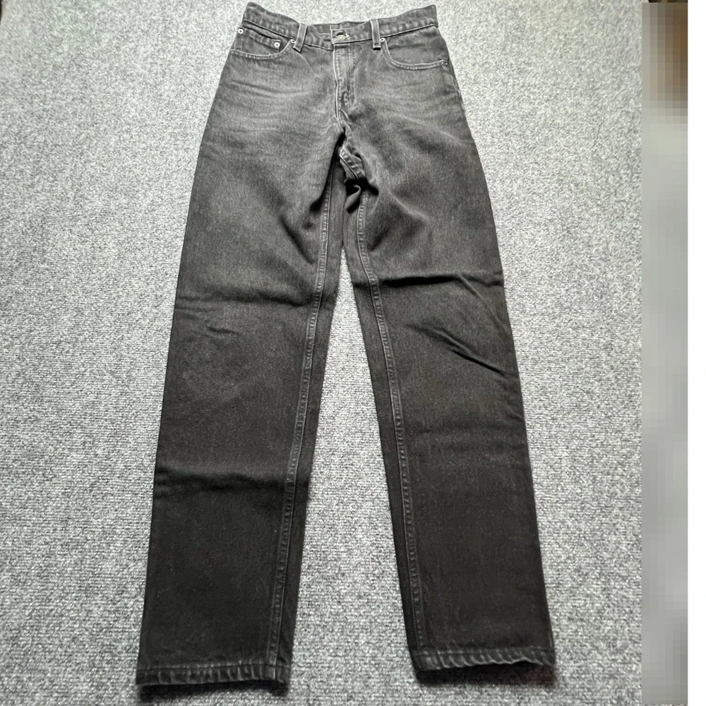 Vintage Levis 550 Relaxed Fit Black Faded Wash Denim Jeans Made in USA 30x32 EUC